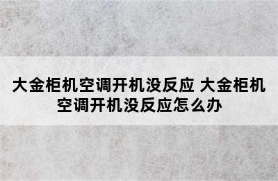 大金柜机空调开机没反应 大金柜机空调开机没反应怎么办